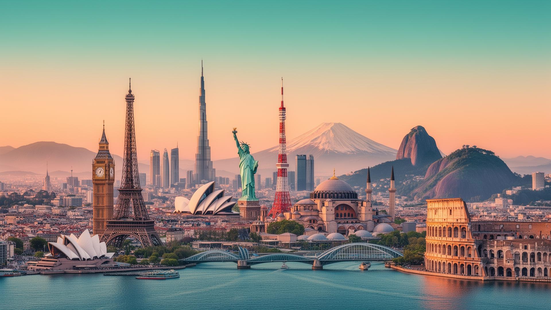 Iconic cities around the world
